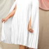 Elegant Pleated Half A Turtleneck Straight Dresses