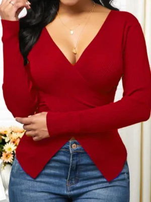 Casual V Neck Tops