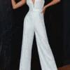 Sexy Sequins Jumpsuits Backless Spaghetti Strap Regular