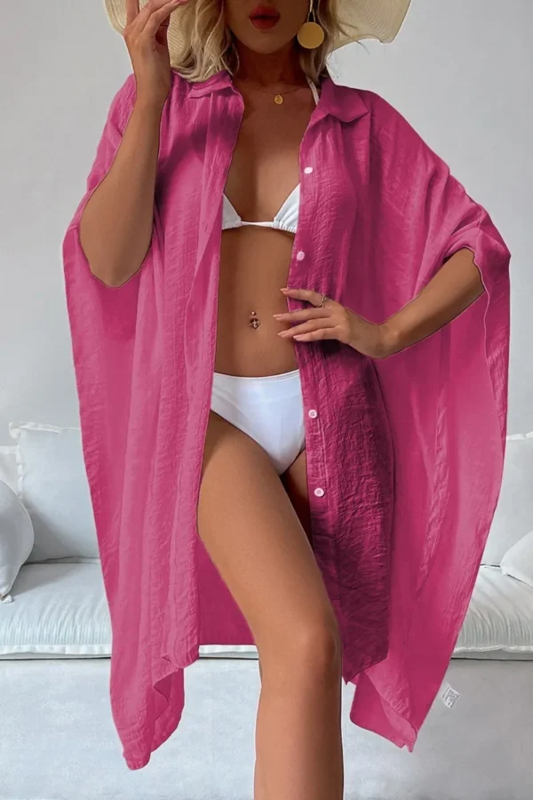 Sexy Casual Cardigan Swimwear Cover Up