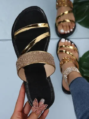 Casual Rhinestone Round Comfortable Shoes