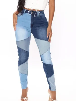 Casual Mid Waist Skinny Denim Jeans