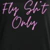 Black Casual Daily Letter O Neck Tops