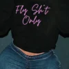 Black Casual Daily Letter O Neck Tops