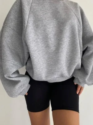 Casual Solid Basic O Neck Sweatshirt