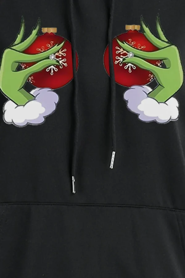 Casual Print Hooded Collar Tops