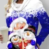 Casual Print Hooded Collar Tops