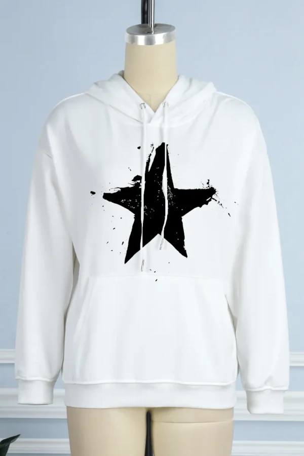 White Street Hooded Collar Tops