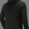 Black Street Lips Printed Pocket Hooded Collar Tops