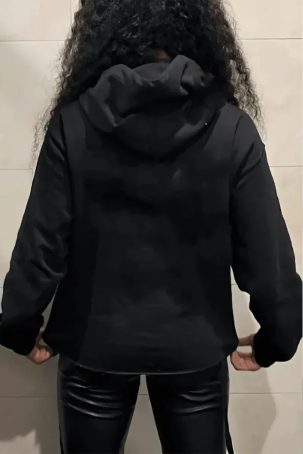 Casual Print Hooded Collar Tops