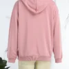 Pink Cute Print Hooded Collar Tops