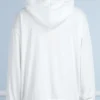 White Street Daily Print Draw String Hooded Collar Tops