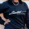 Black Casual Vintage Print Letter O Neck Tops