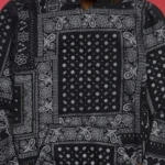 Black Work Daily Print Hooded Collar Outerwear