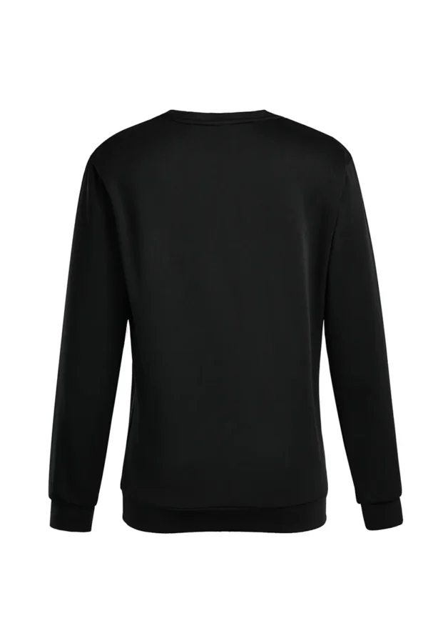 Black Casual Vintage Print Letter O Neck Tops