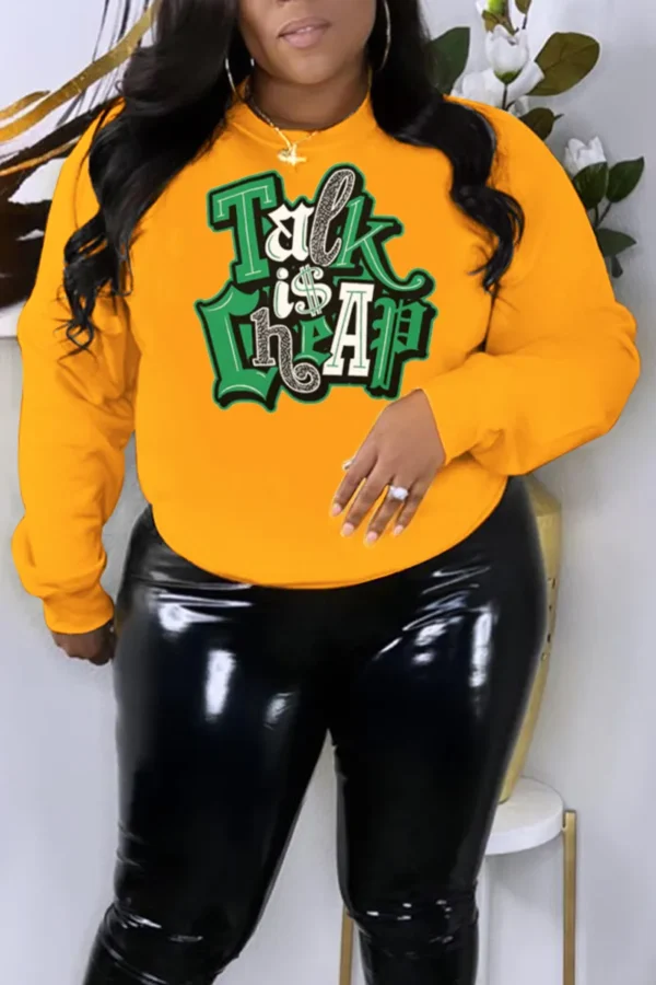 Casual O Neck Long Sleeve Sweatshirt