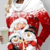Casual Print Hooded Collar Tops