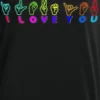 Black Casual Print O Neck Tops