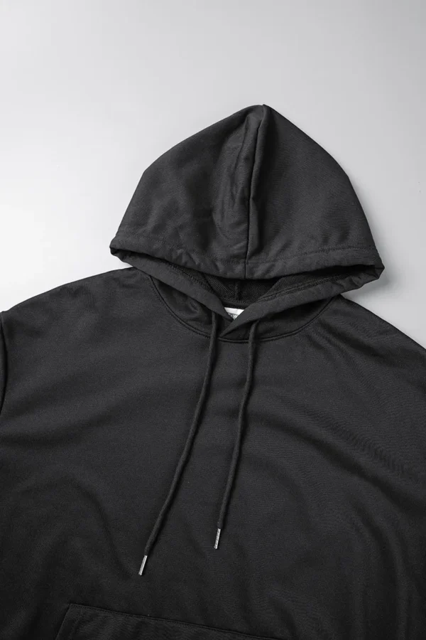 Black Casual Street Print Hooded Collar Sweatshirts