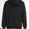 Black Street Vintage Print Hooded Collar Tops