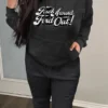Black Casual Daily Print O Neck Tops