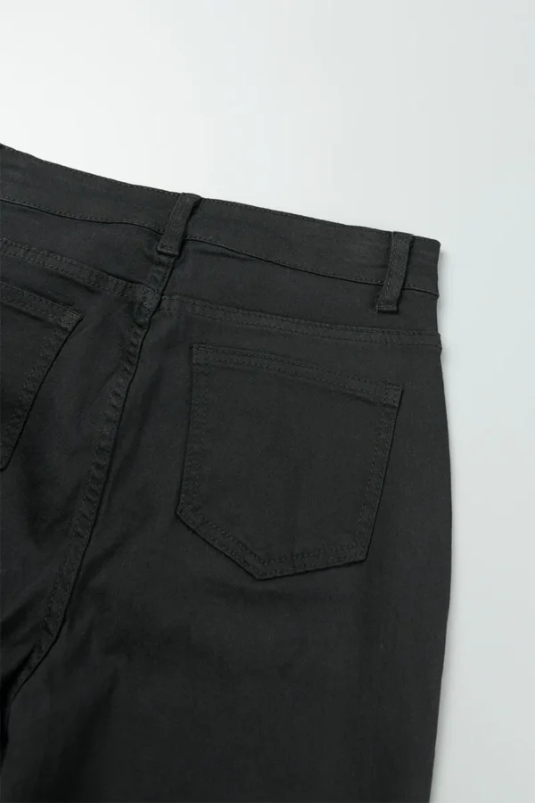 Black Casual High Waist Skinny Denim Jeans