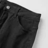 Black Casual High Waist Skinny Ripped Denim Jeans