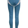Fashion Casual Hollowed Out Lace Up High Waist Regular Denim Jeans