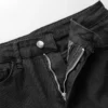 Black Casual High Waist Skinny Ripped Denim Jeans