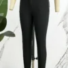 Black Casual High Waist Skinny Denim Jeans