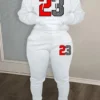 Casual Basic Hooded Collar Two Pieces Tracksuits Set