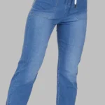 Casual Mid Waist Straight Denim Jeans