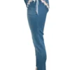 Fashion Casual Hollowed Out Lace Up High Waist Regular Denim Jeans