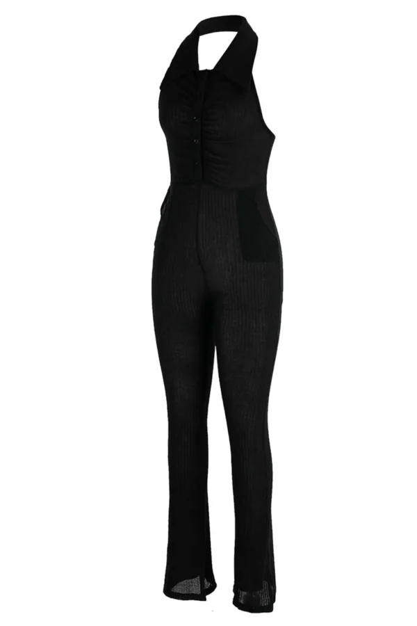 Sexy Casual Backless Halter Skinny Jumpsuits