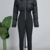 Casual Zipper Collar Skinny Jumpsuits