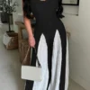 Casual Backless Contrast Spaghetti Strap Regular Jumpsuits