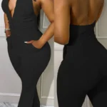 Sexy Casual Backless Halter Skinny Jumpsuits