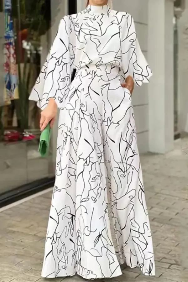 Casual Half A Turtleneck Regular Jumpsuits