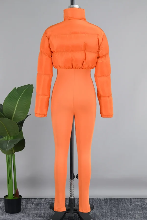 Casual Zipper Collar Skinny Jumpsuits