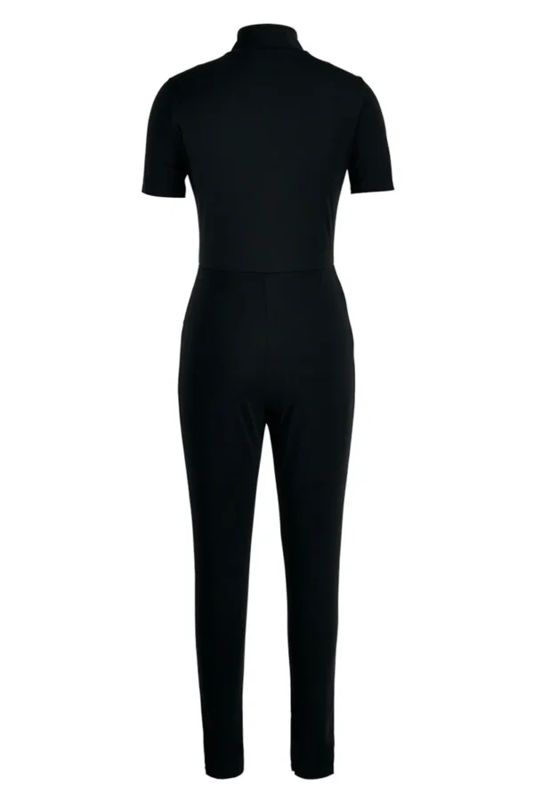 Fashion Casual Sportswear Zipper Collar Skinny Jumpsuits