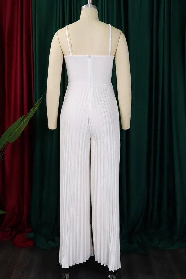 Casual Flower Shape Spaghetti Strap Loose Jumpsuits