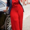 Casual Flower Shape Spaghetti Strap Loose Jumpsuits