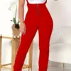 Street Ruched Zipper Spaghetti Strap Skinny Jumpsuits
