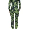 Black Fashion Zipper Collar Skinny Jumpsuits