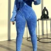 Casual Backless Hot Drill Oblique Collar Regular Jumpsuits
