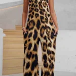 Casual Graphics Print Sleeveless Loose Wide Leg Cami Jumpsuits