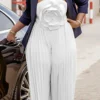 Casual Flower Shape Spaghetti Strap Loose Jumpsuits