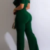 Casual Off the Shoulder Boot Cut Jumpsuits