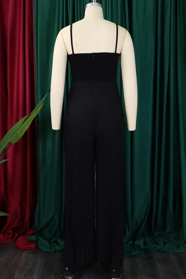 Casual Flower Shape Spaghetti Strap Loose Jumpsuits
