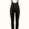 Street Ruched Zipper Spaghetti Strap Skinny Jumpsuits